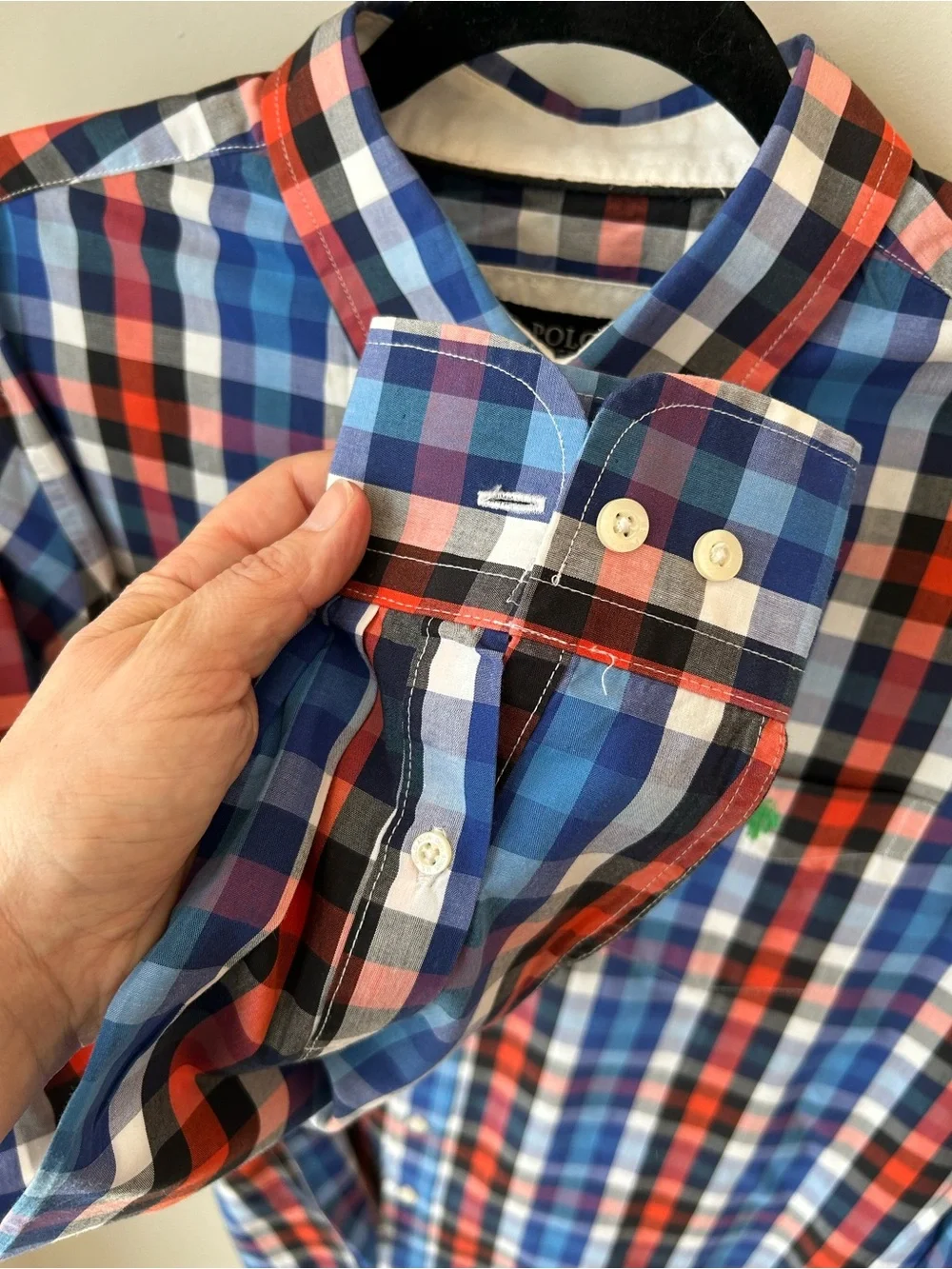 US Polo Assn Plaid Button Down Shirt Preppy Coastal Dadcore Men’s Large - Picture 5 of 14
